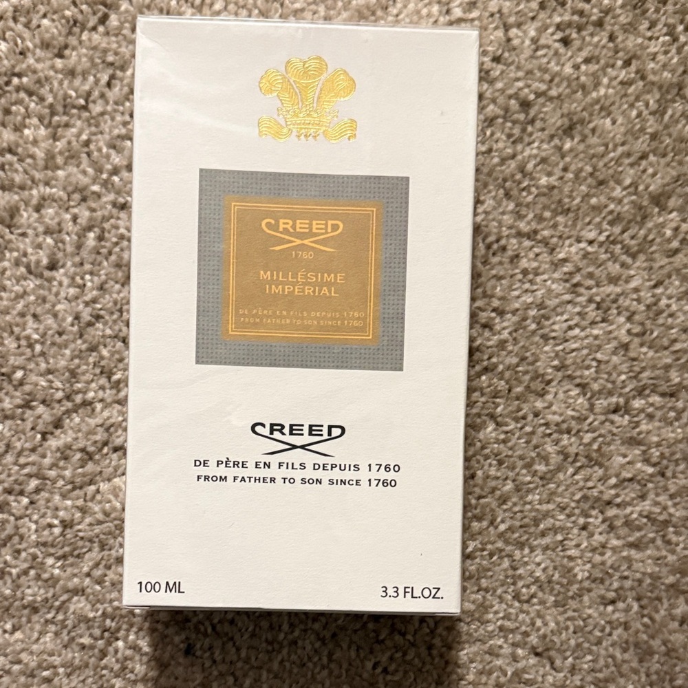 Creed Millésime Impérial Fragrance Box with Gold and White Design